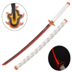 Katana Rengoku Kyojuro de Kimetsu No Yaiba, hoja con LED